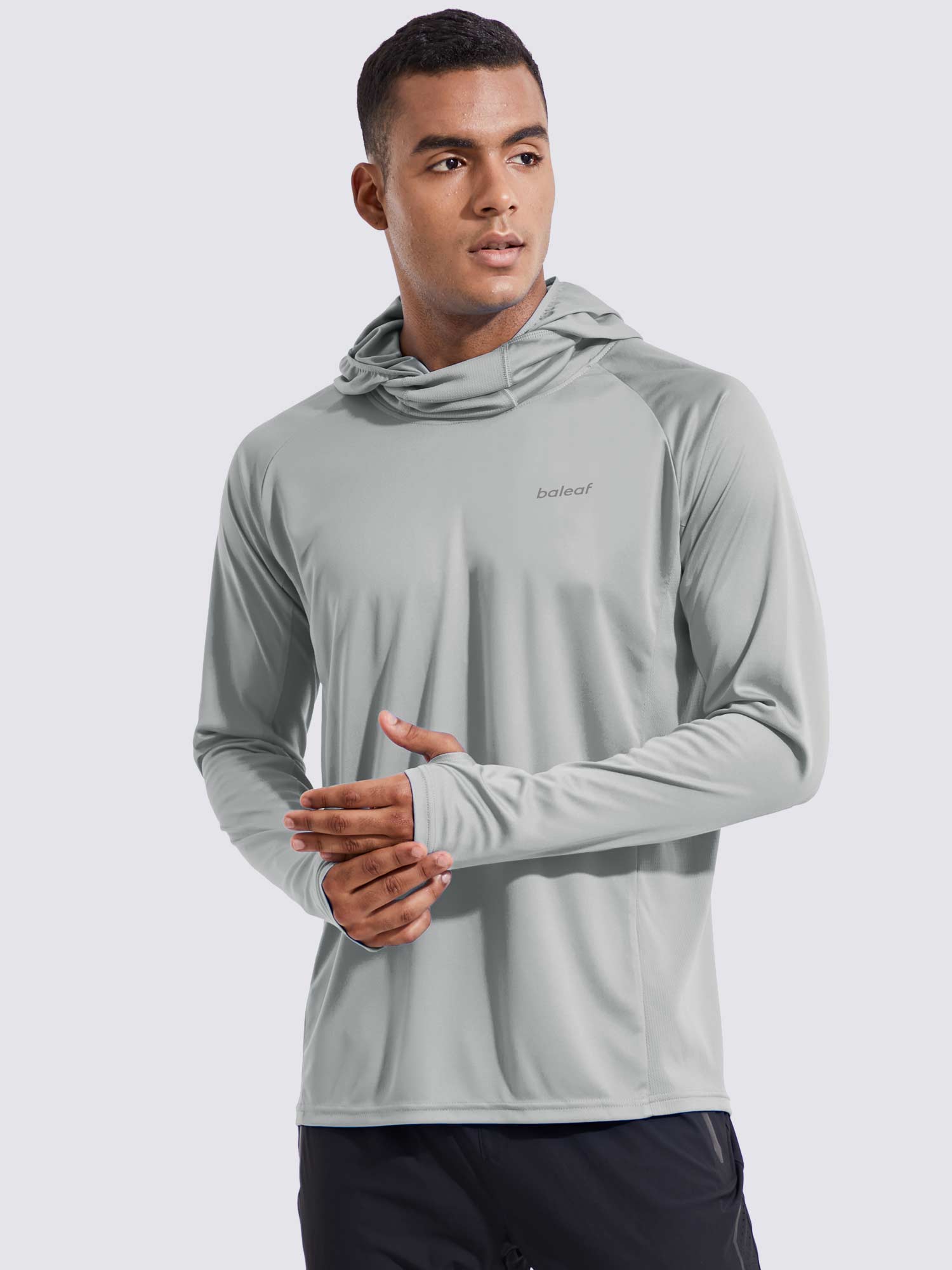 Men's UPF 50+ Sun Protection Hoodie with Built-in Mask