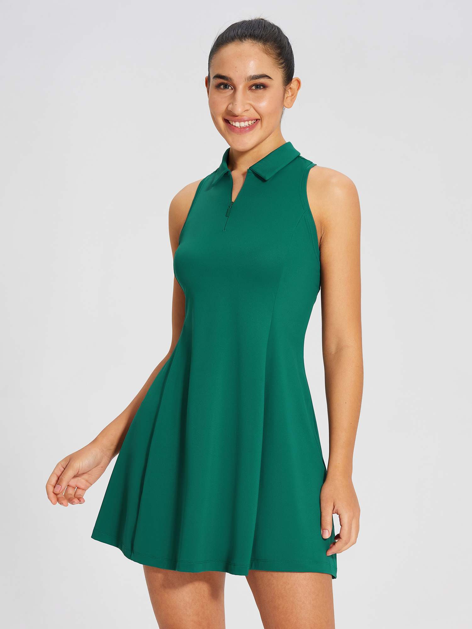 Women's Sleeveless Golf Dress with Built-in Shorts