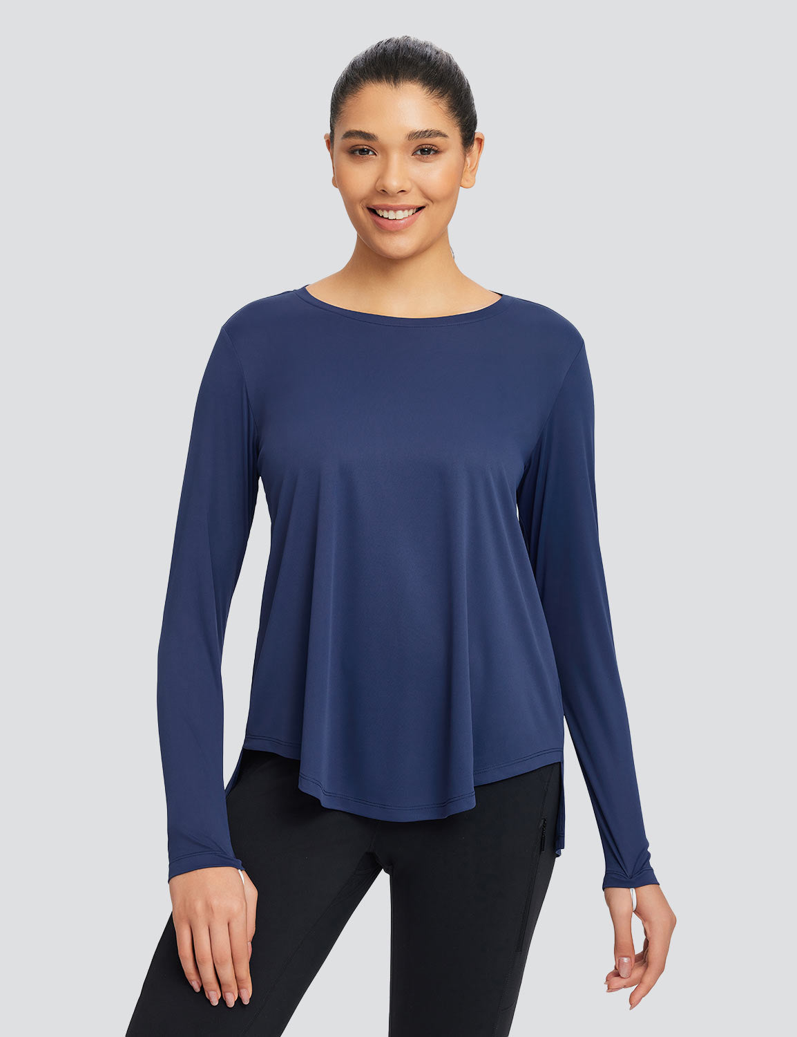 A Loose Crew Neck Long Sleeve T Shirt
