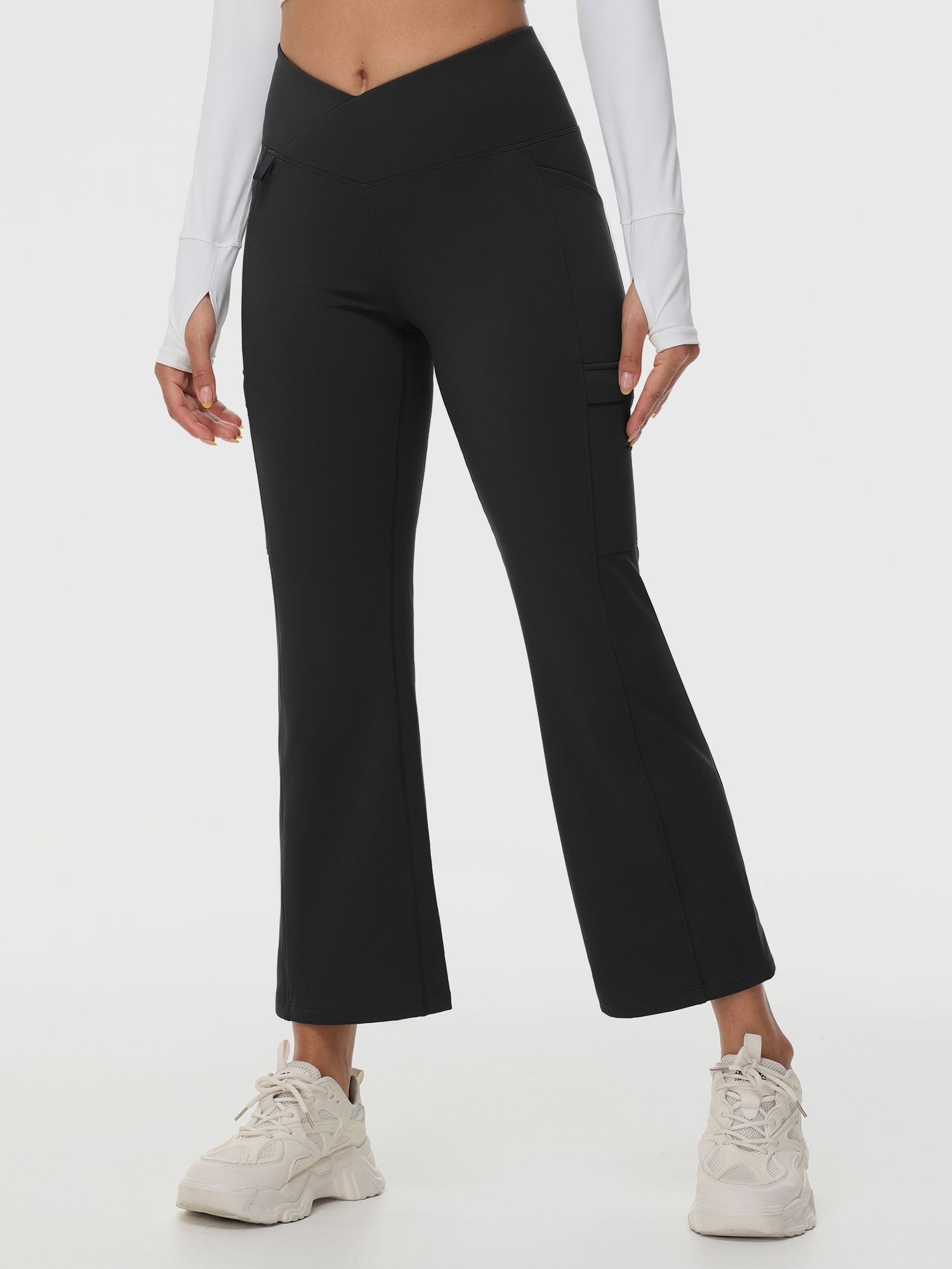 27" Fleece-Lined Flare Thermal Flare Pants