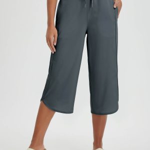 Women's 20" UPF 50+ Wide-Leg Quick-Dry Running Capris