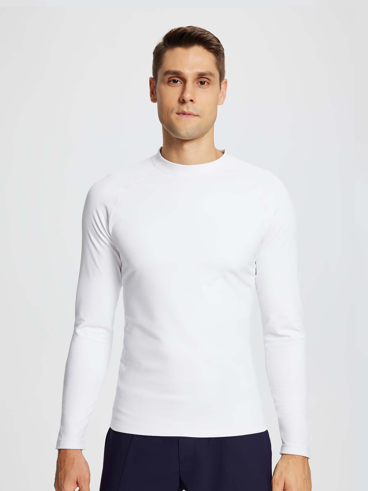 Men's Half-Mock Knit Fleece Running Top