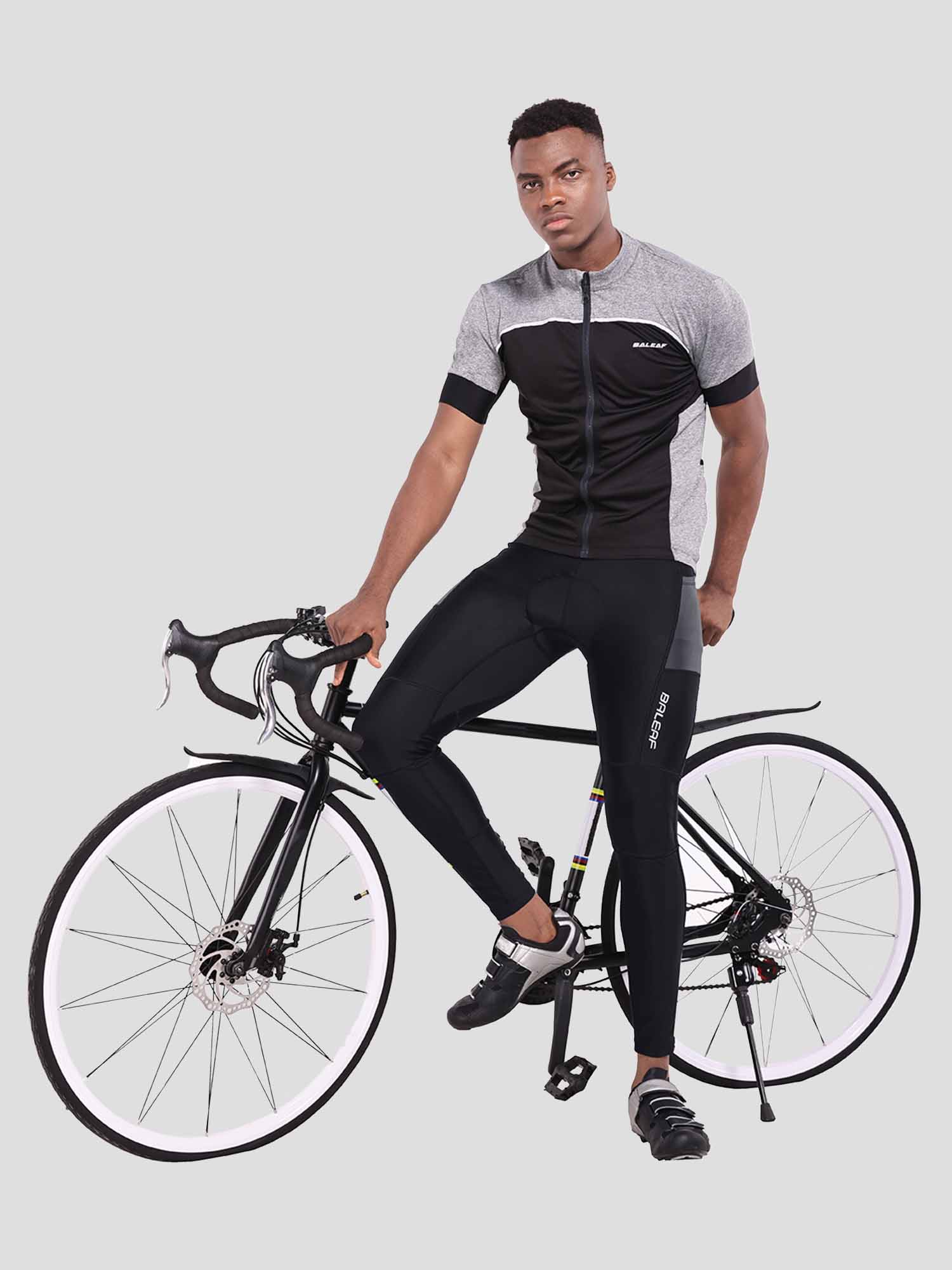 Men's Mesh-Paneled Padded Cycling Tights