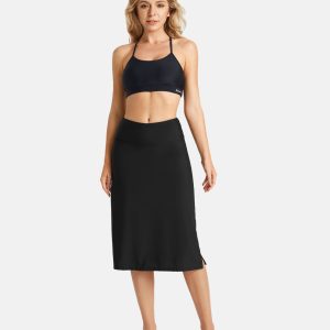 High Waisted Split-Hem Swim Dress