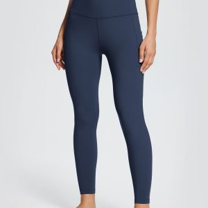 Women's Plus Size 27" High-Waisted Ankle Leggings with Deep Pockets