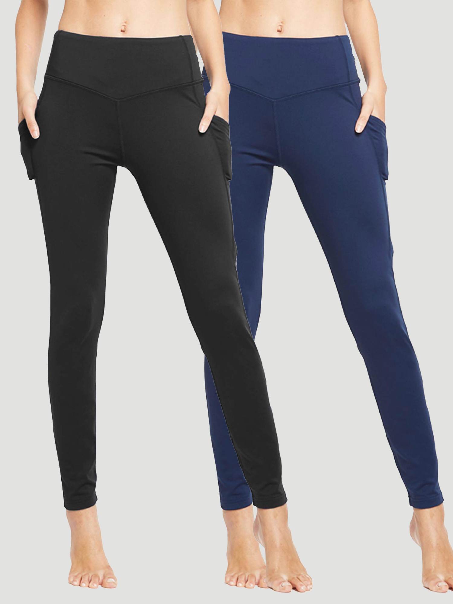 Yoga Brushed Pocket High-Waist Yoga Leggings (2-Pack)