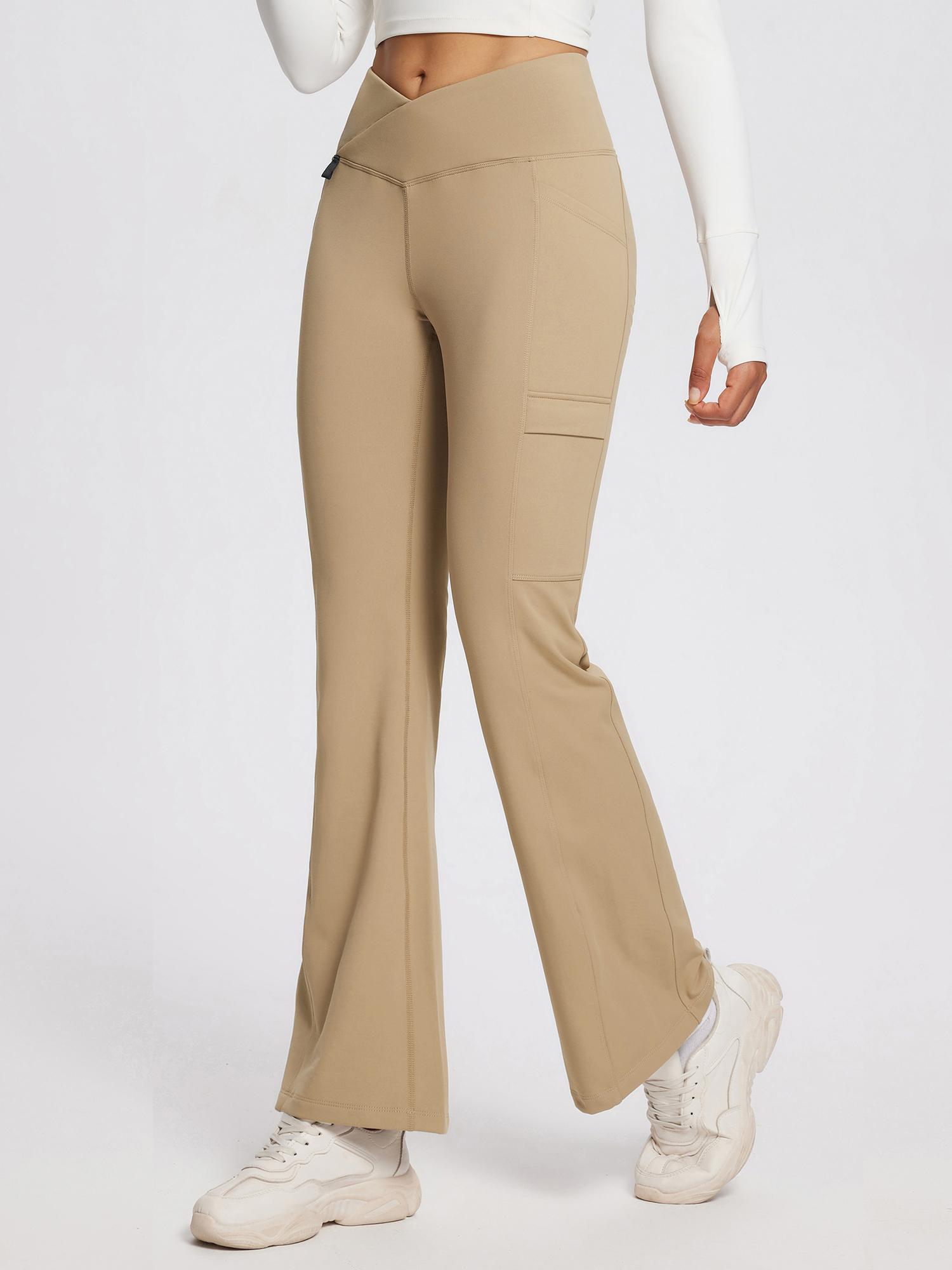 Outdoor Stretch Fleece Knit Thermal Flared Pants