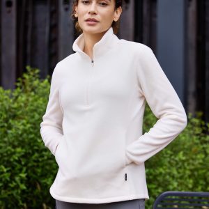 Outdoor High-Collar Zip-Up Fleece Pullover