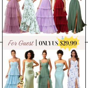 [U.S. WAREHOUSE ] Wedding Party Dresses - Random Color & Random Style - ONLY $29.99