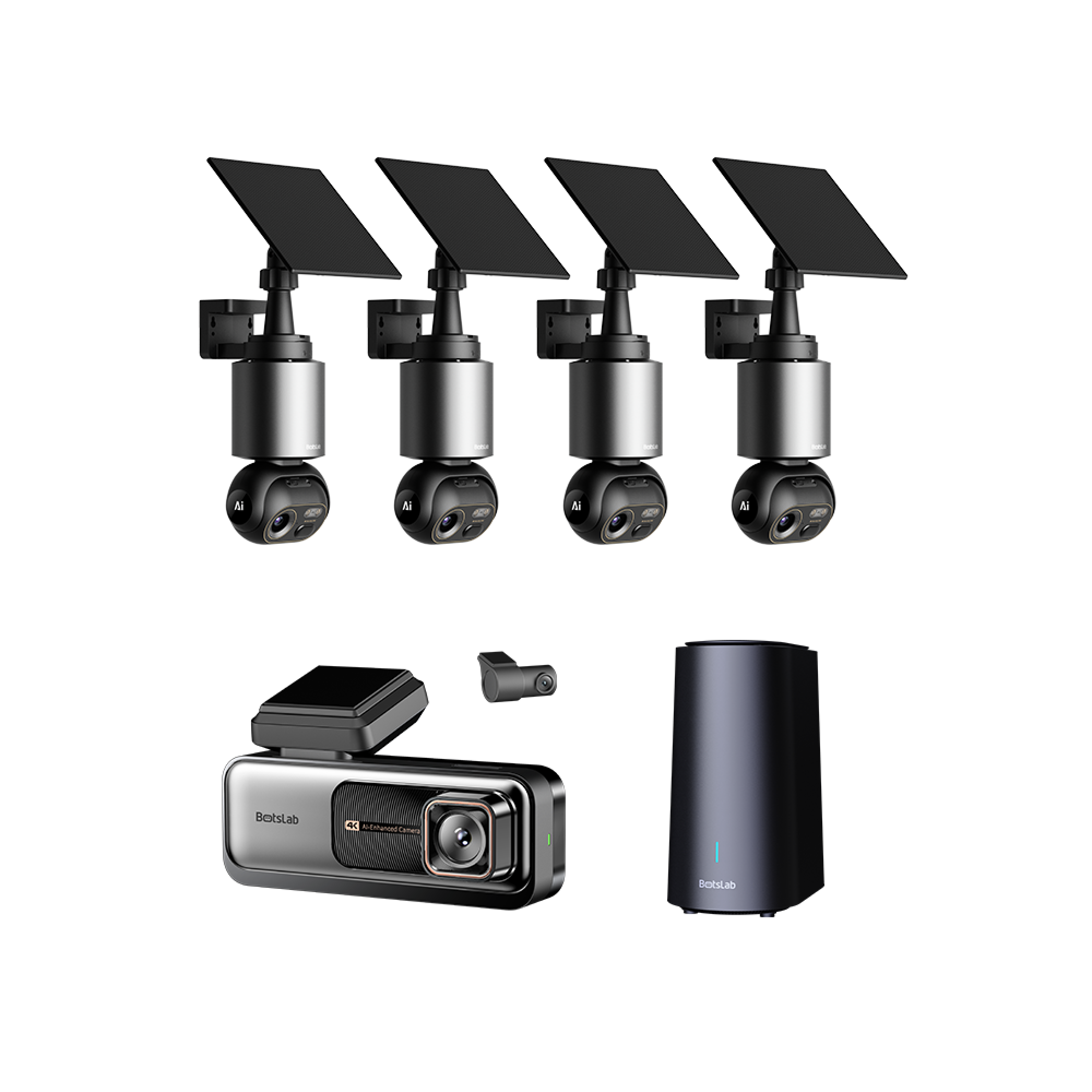 Home & Drive Security Bundle: G980H Pro Dash Cam + W510 4-Cam Outdoor Camera