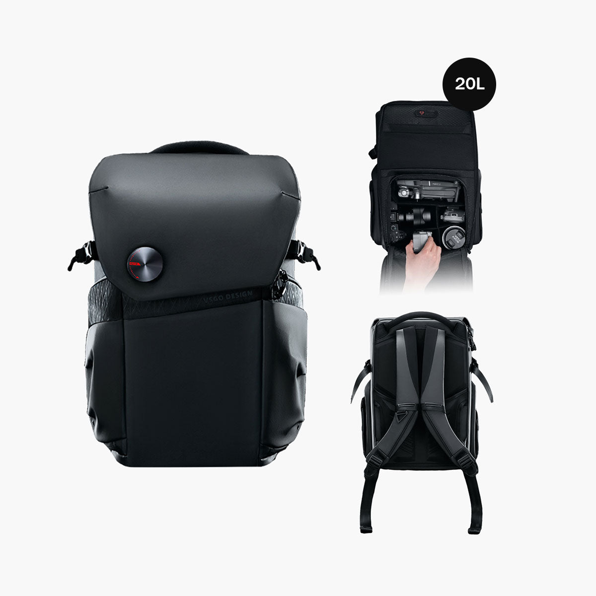Black Snipe Pro Camera Backpack 25L - Image 3