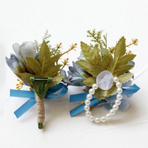 Decorative Flowers Groom Boutonniere Homecoming Corsage Wrist Corsage Wedding Decorations
