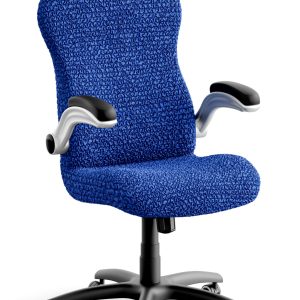 PAULATO BY GA.I.CO. Office Chair Slipcovers - 1-Piece Furniture Protector - Form Fit, Machine Washable -MicrofibraCollection - Navy Blue Color
