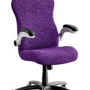 PAULATO BY GA.I.CO. Office Chair Slipcovers - 1-Piece Furniture Protector - Form Fit, Machine Washable -MicrofibraCollection - Purple Color