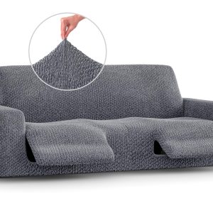 PAULATO BY GA.I.CO. Recliner Sofa Slipcover - 1-Piece Furniture Protector - Form Fit, Machine Washable -VelvetCollection - Grey Color
