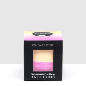 CBD BATH BOMB PINK SALT AND CITRUS