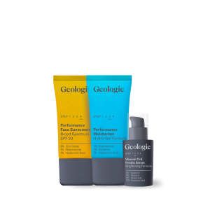 Geologie Summer Essentials Sample Set | SPF30 Sunscreen + Vitamin C Serum + After Sun Moisturizer | Sample / Travel Size