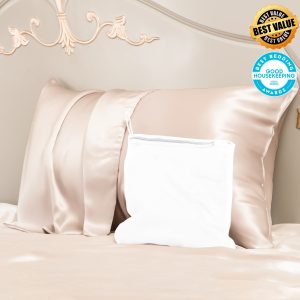 23mm 6A+ 100% Mulberry Silk Pillowcase With Zipper With Laundry Bag