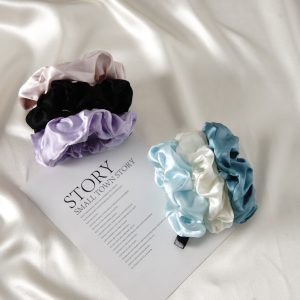 Mulberry Silk Minnie Scrunchies