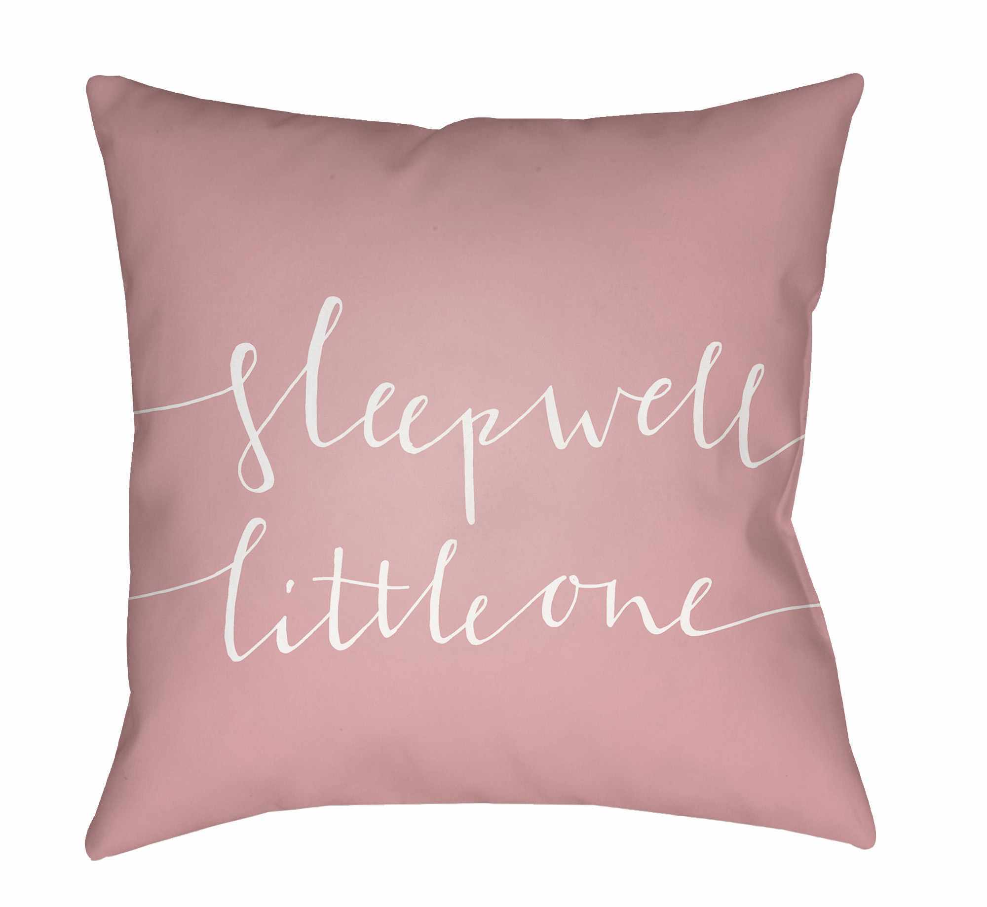 Kids Sleep Well Decorative Nursery Pink Outdoor Throw Pillow