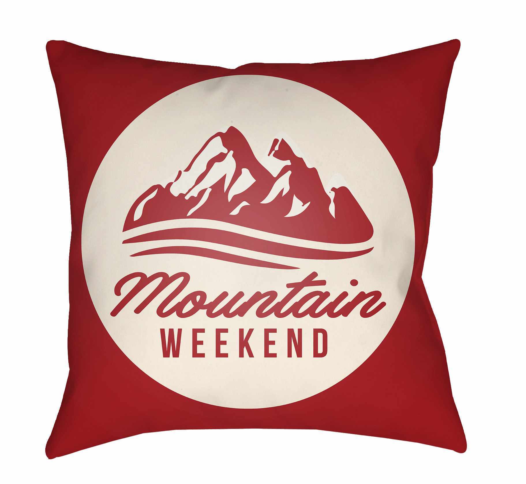 Sagacad Red Mountain Weekend Outdoor Throw Pillow