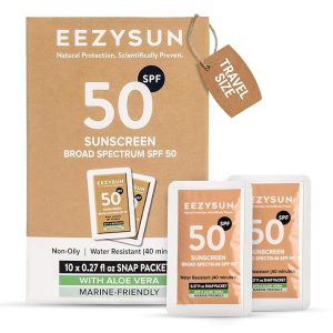 SPF 50 Travel-Size Sunscreen Snap Packets