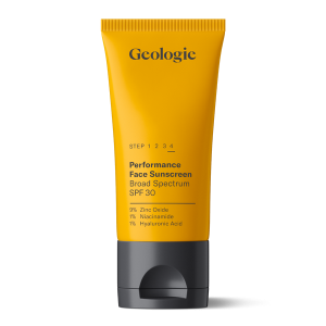 Geologie Broad-Spectrum SPF30 Face Sunscreen | Ultra Light | Mineral + Physical SPF, Hyaluronic Acid + Niacinamide | 75 ml (3 Month Supply)
