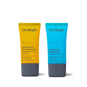Geologie Sun Protection Sample Set | SPF30 Sunscreen with Zinc Oxide + After Sun Moisturizer with Aloe Vera | Sample / Travel Size