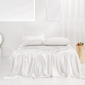 23mm 6A+ 100% Mulberry Silk Flat Sheets Set 4pcs